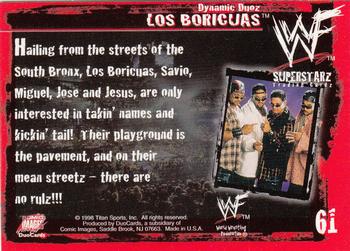 1998 Comic Images WWF Superstarz #61 Los Boricuas Back
