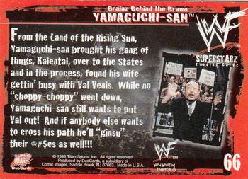 1998 Comic Images WWF Superstarz #66 Yamaguchi-san Back