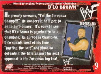 1998 Comic Images WWF Superstarz #9 European Champion Back
