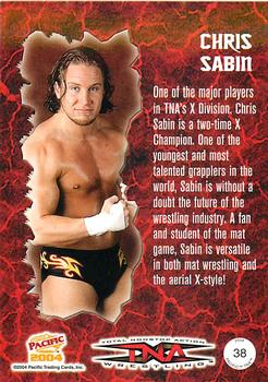 2004 Pacific TNA #38 Chris Sabin Back