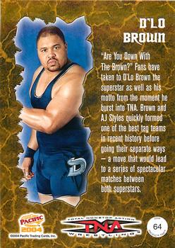 2004 Pacific TNA #64 D'Lo Brown Back