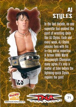 2004 Pacific TNA #71 AJ Styles Back