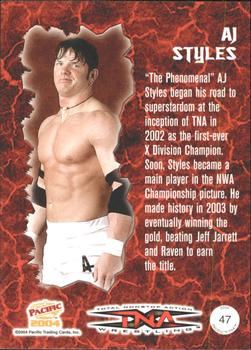 2004 Pacific TNA - Red #47 AJ Styles Back