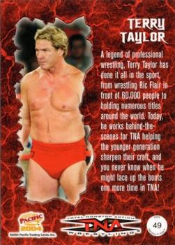 2004 Pacific TNA - Red #49 Terry Taylor Back