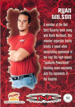 2004 Pacific TNA - Red #52 Ryan Wilson Back