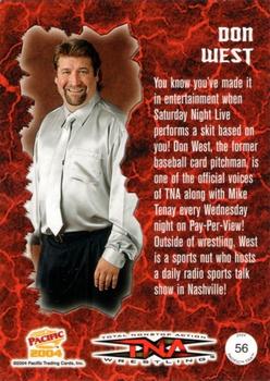 2004 Pacific TNA - Red #56 Don West Back