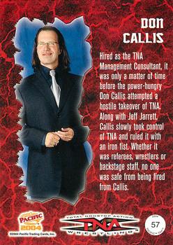2004 Pacific TNA - Red #57 Don Callis Back