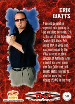 2004 Pacific TNA - Red #58 Erik Watts Back