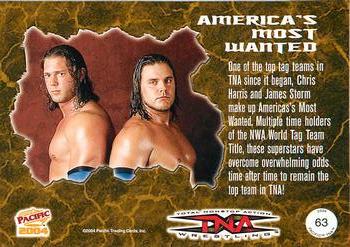2004 Pacific TNA - Red #63 America's Most Wanted Back