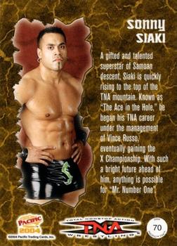 2004 Pacific TNA - Red #70 Sonny Siaki Back