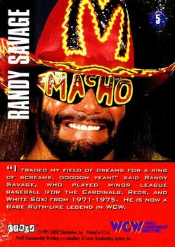 1995 Cardz WCW Main Event #5 Macho Man Randy Savage Back
