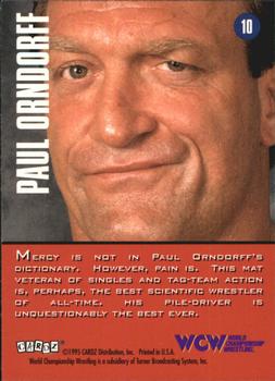 1995 Cardz WCW Main Event #10 Paul Mr. Wonderful Orndorff Back