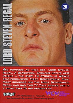 1995 Cardz WCW Main Event #20 Lord Steven Regal Back