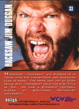 1995 Cardz WCW Main Event #33 Hacksaw Jim Duggan Back