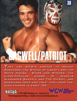 1995 Cardz WCW Main Event #38 Stars & Stripes Back