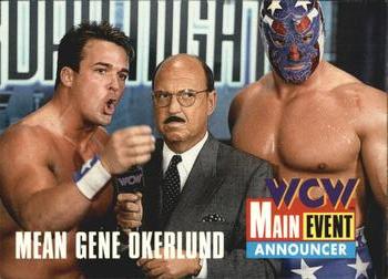 1995 Cardz WCW Main Event #45 Mean Gene Okerlund Front