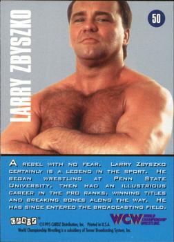 1995 Cardz WCW Main Event #50 Larry Zbyszko Back