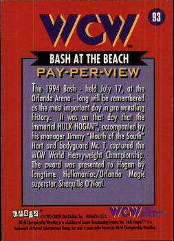 1995 Cardz WCW Main Event #93 WCW Bash at the Beach Back
