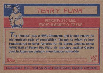 2012 Topps Heritage WWE #105 Terry Funk Back