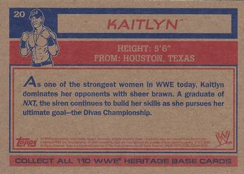 2012 Topps Heritage WWE #20 Kaitlyn Back