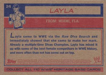 2012 Topps Heritage WWE #24 Layla Back