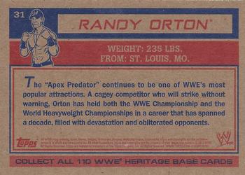 2012 Topps Heritage WWE #31 Randy Orton Back