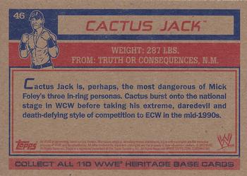 2012 Topps Heritage WWE #46 Cactus Jack Back