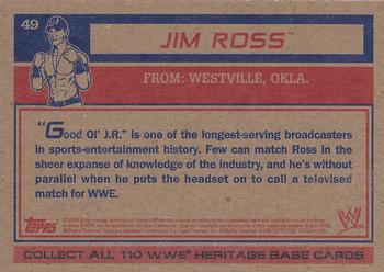 2012 Topps Heritage WWE #49 Jim Ross Back