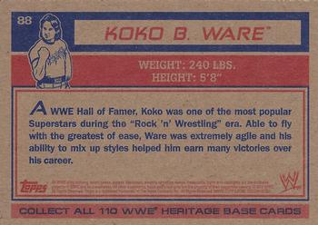 2012 Topps Heritage WWE #88 Koko B. Ware Back