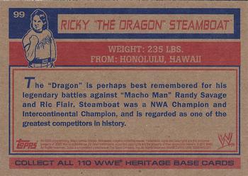 2012 Topps Heritage WWE #99 Ricky The Dragon Steamboat Back