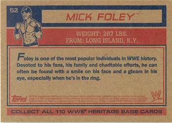 2012 Topps Heritage WWE - Gold #52 Mick Foley Back