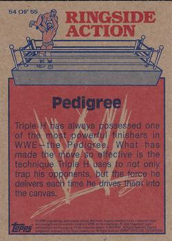 2012 Topps Heritage WWE - Ringside Action #54 Triple H/Pedigree Back