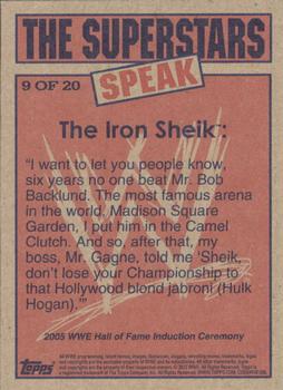 2012 Topps Heritage WWE - The Superstars Speak #9 The Iron Sheik Back
