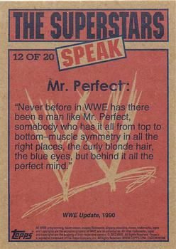 2012 Topps Heritage WWE - The Superstars Speak #12 Mr. Perfect Back