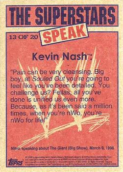 2012 Topps Heritage WWE - The Superstars Speak #13 Kevin Nash Back