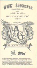 2012 Topps Heritage WWE - Allen & Ginter #19 Big John Studd Back