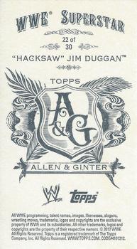 2012 Topps Heritage WWE - Allen & Ginter #22 Hacksaw Jim Duggan Back