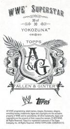 2012 Topps Heritage WWE - Allen & Ginter #30 Yokozuna Back
