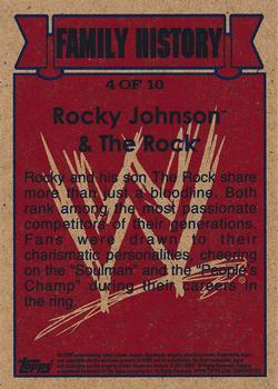 2012 Topps Heritage WWE - Family History #4 Rocky Johnson / The Rock Back