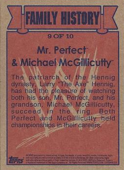 2012 Topps Heritage WWE - Family History #9 Mr. Perfect / Michael McGillicutty Back