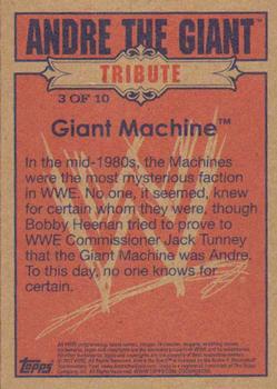 2012 Topps Heritage WWE - Andre The Giant Tribute #3 Giant Machine Back