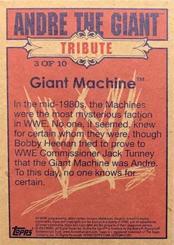 2012 Topps Heritage WWE - Andre The Giant Tribute Silver #3 Giant Machine Back