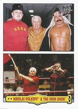 2012 Topps Heritage WWE - Fabled Tag Teams #1 Nikolai Volkoff/The Iron Sheik Front