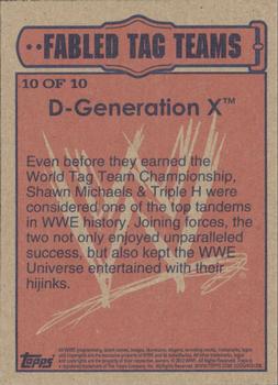 2012 Topps Heritage WWE - Fabled Tag Teams #10 D-Generation X Back