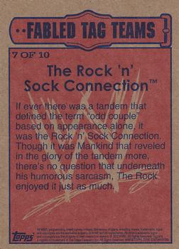 2012 Topps Heritage WWE - Fabled Tag Teams #7 The Rock 'n' Sock Connection Back