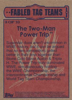 2012 Topps Heritage WWE - Fabled Tag Teams #9 The Two-Man Power Trip Back