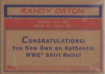 2012 Topps Heritage WWE - Swatch Relics #NNO Randy Orton Back