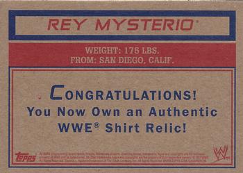 2012 Topps Heritage WWE - Swatch Relics #NNO Rey Mysterio Back