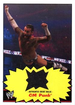 2012 Topps Heritage WWE - Swatch Relics #NNO CM Punk Front