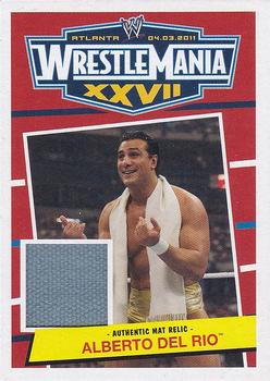 2012 Topps Heritage WWE - WrestleMania XXVII Mat Relics #NNO Alberto Del Rio Front
